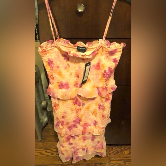 Bebe Floral Printed Ruffle Mini Dress - Picture 2 of 11